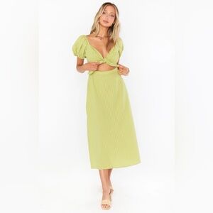 Show Me Your Mumu Gabrielle Tie Dress Pear Green
